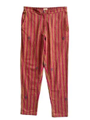 Conchita Hand woven stripe jamdani slim pants