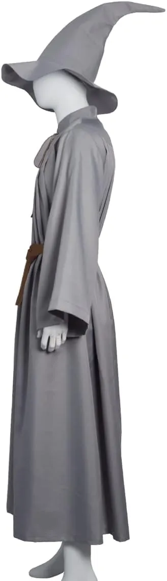 Costume The Ring Cosplay Mithrandir Grey Robe Cloak Hat Wigs Full Set
