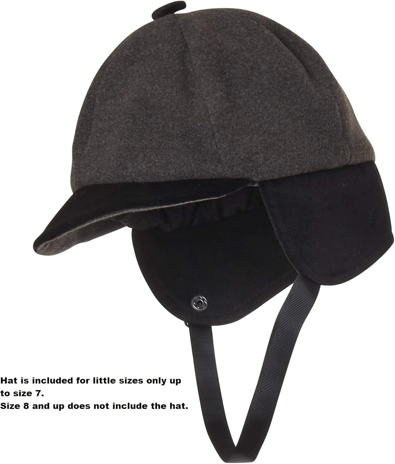 Cremson Boys Classic Wool Look Winter Double Breasted John Dress Coat Jacket Hat