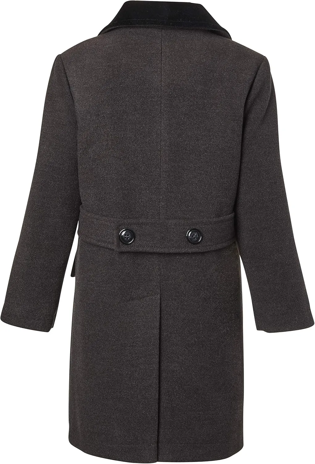 Cremson Boys Classic Wool Look Winter Double Breasted John Dress Coat Jacket Hat