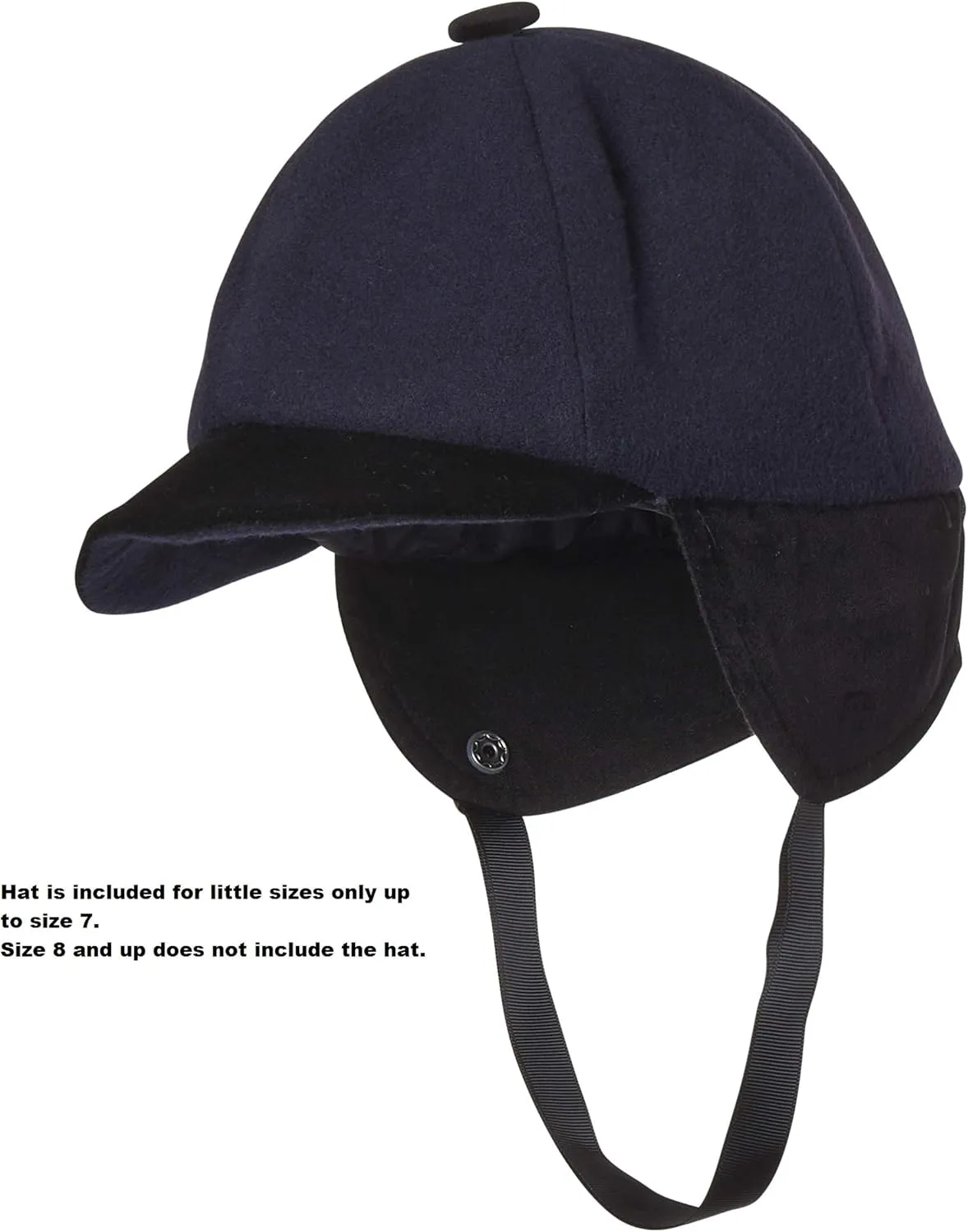 Cremson Boys Classic Wool Look Winter Double Breasted John Dress Coat Jacket Hat