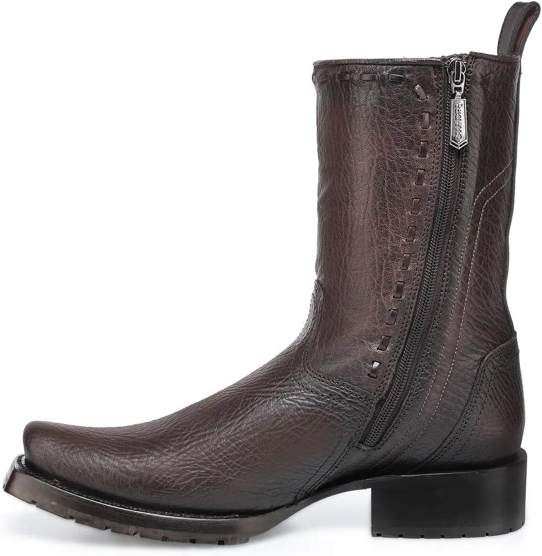 CUADRA Men's Boot in Genuine Leather Black 1J3NRS Chocolate
