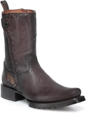 CUADRA Men's Boot in Genuine Leather Black 1J3NRS Chocolate