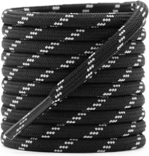 DELELE Round Work Boot Laces: Heavy Duty Hiking Shoe Laces for Boots 2 Pair