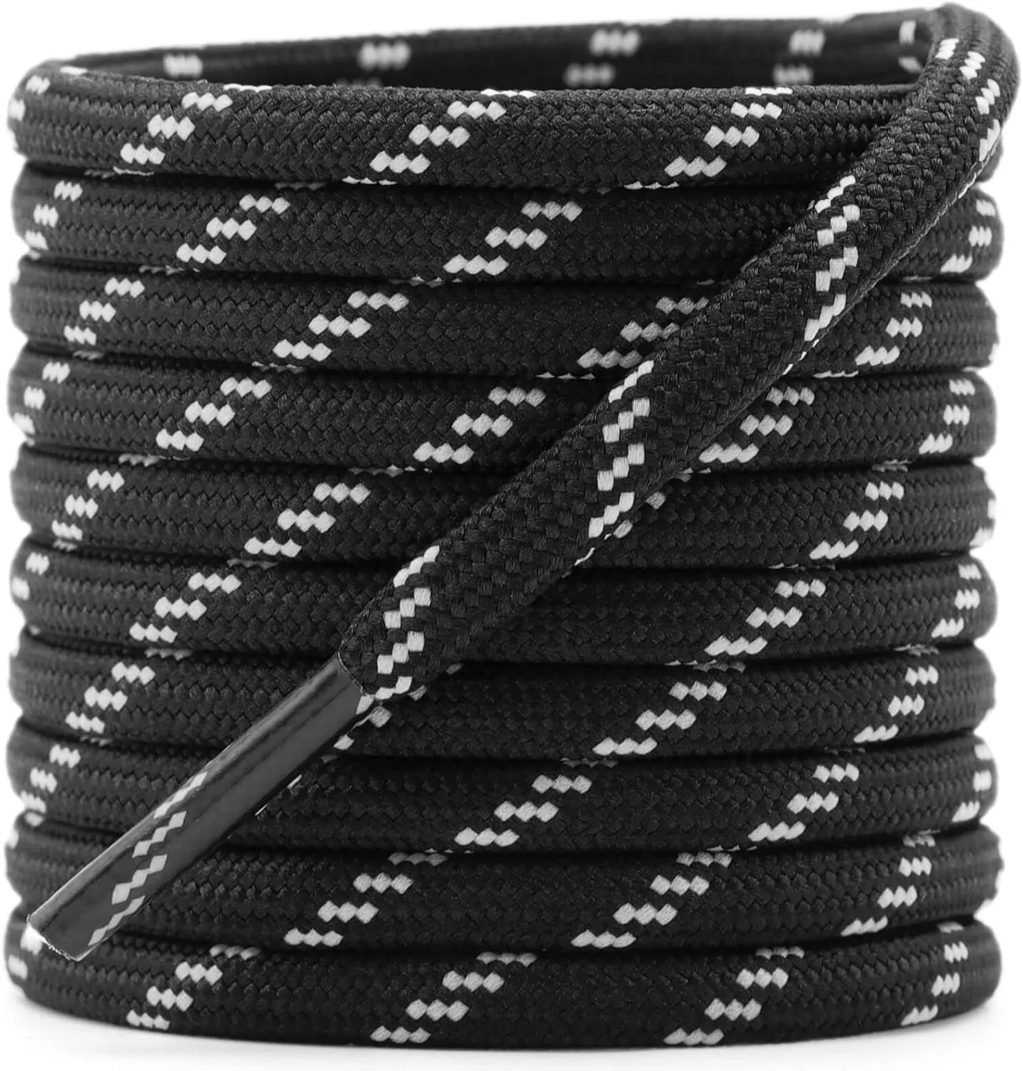 DELELE Round Work Boot Laces: Heavy Duty Hiking Shoe Laces for Boots 2 Pair