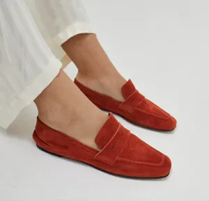 department of finery francesca loafers burnt orange suede
