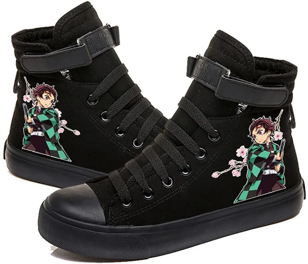 DIOMMELL Nezuko Tanjiro Zenitsu Shinobu Sneakers High Top Shoes Anime Gift