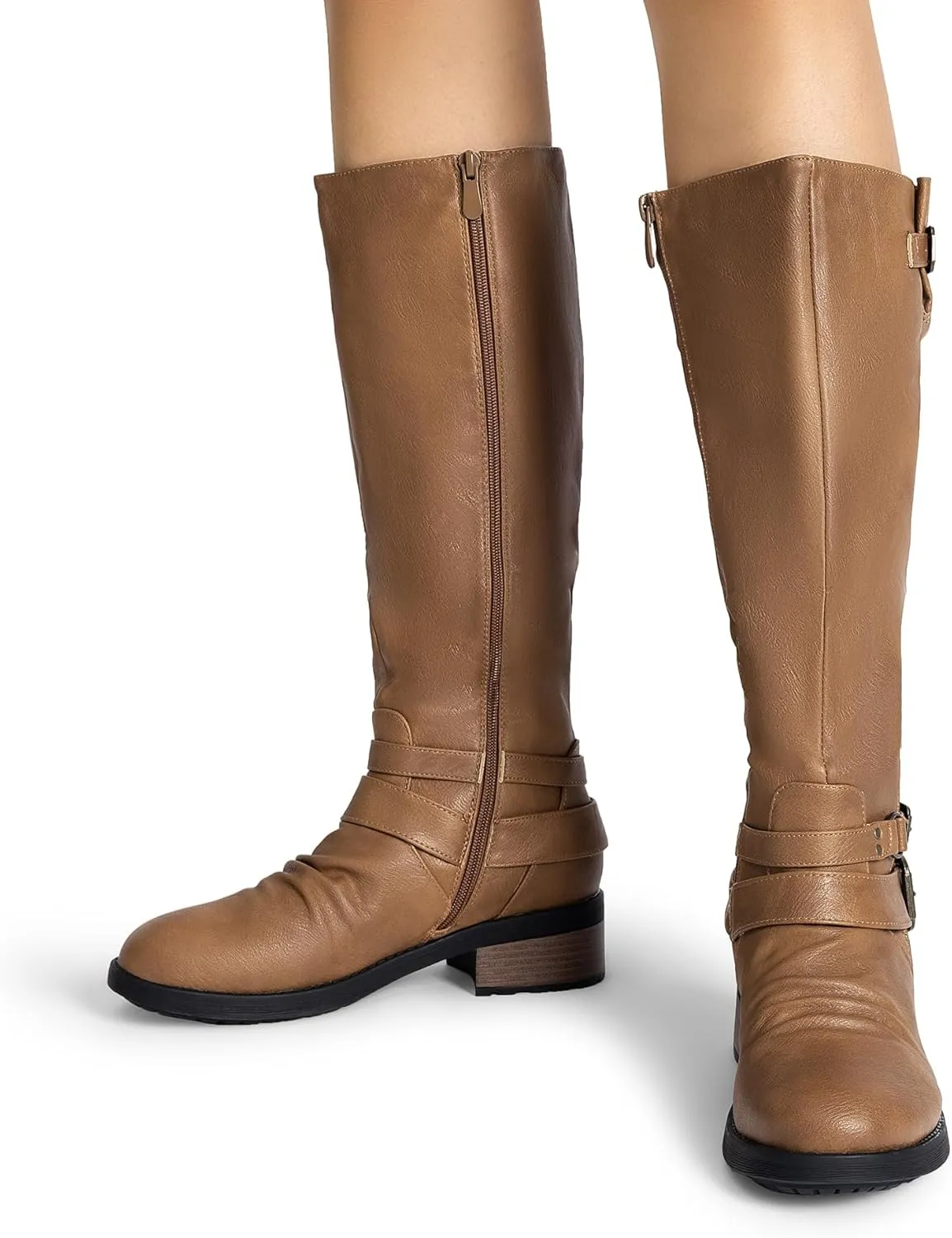 DREAM PAIRS Women's Knee High Riding Boots Wide Calf