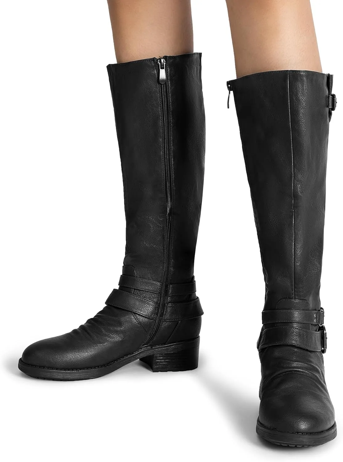 DREAM PAIRS Women's Knee High Riding Boots Wide Calf