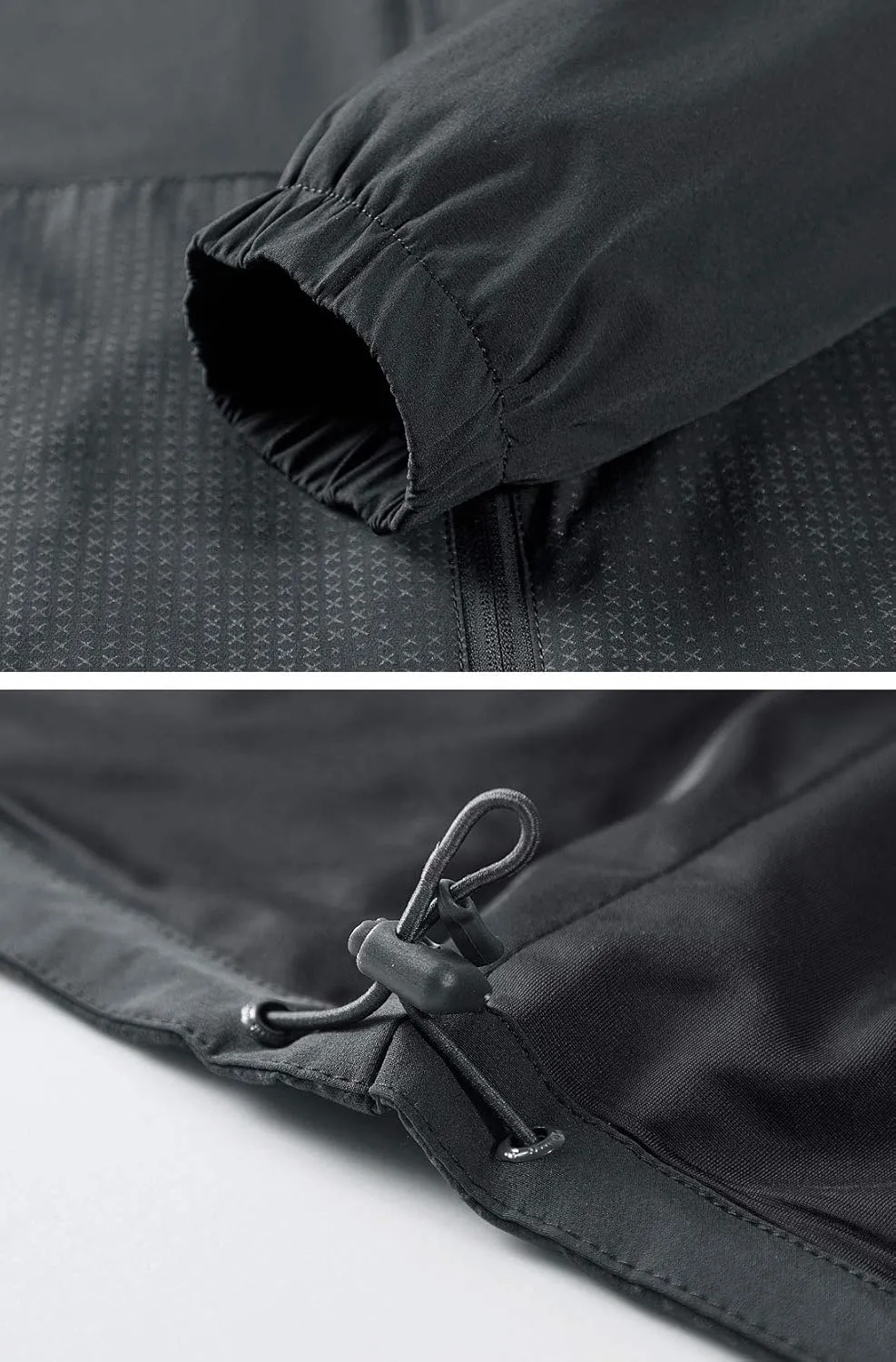 ebossy Men's Lightweight Windbreaker Athletic Sports Track Jacket Detachable Hood