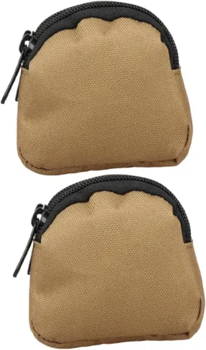Fashionable Mini Coin Pouch Portable Zipper Pocket Organizer for Keys Cards and Small Essentials Unisex Coin Purse Mud Color