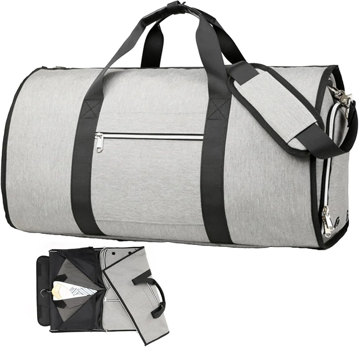 Folding Suit Luggage Bag 2 In 1 Hanging Suitcase Suit Garment Duffle Bag Women Men Carry Garment Bags Waterproof