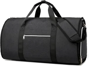 Folding Suit Luggage Bag 2 In 1 Hanging Suitcase Suit Garment Duffle Bag Women Men Carry on Garment Bags Waterproof, Refer to description, Black, SQ19S1D5RNG5ECZI6I5P