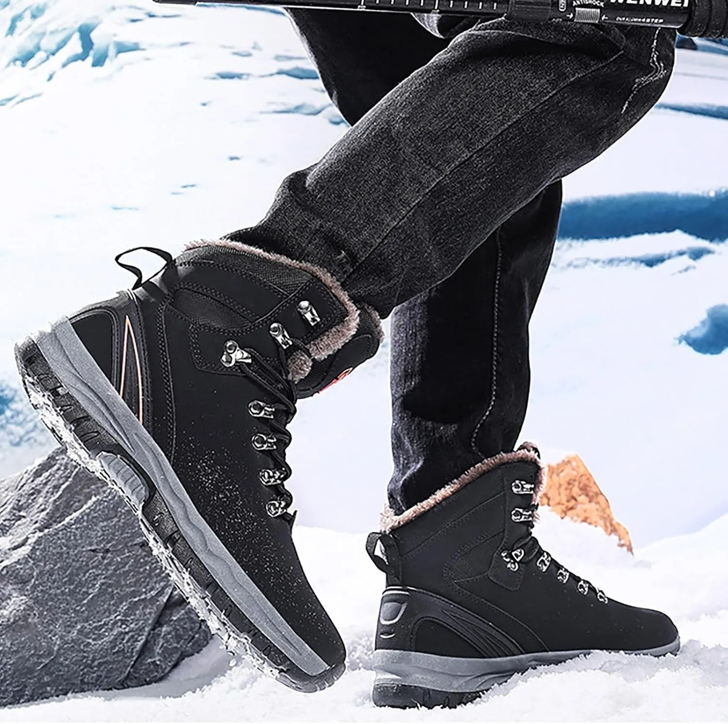 Furry Snow Boots for Women Zapatos Para Invierno Mujer Botas De Invierno Womens Duck Boots Winter Boots for Women Fashion Size 12