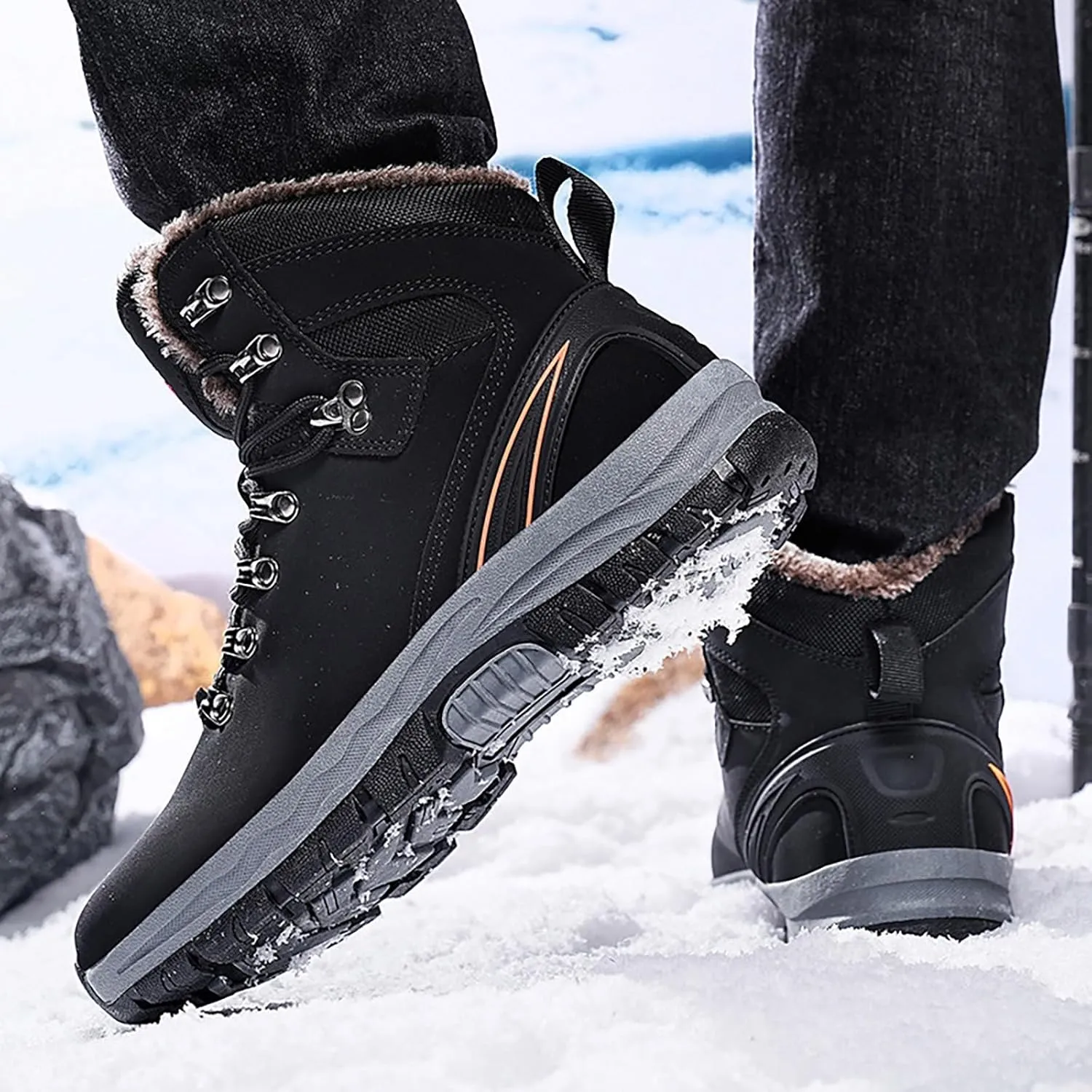 Furry Snow Boots for Women Zapatos Para Invierno Mujer Botas De Invierno Womens Duck Boots Winter Boots for Women Fashion Size 12