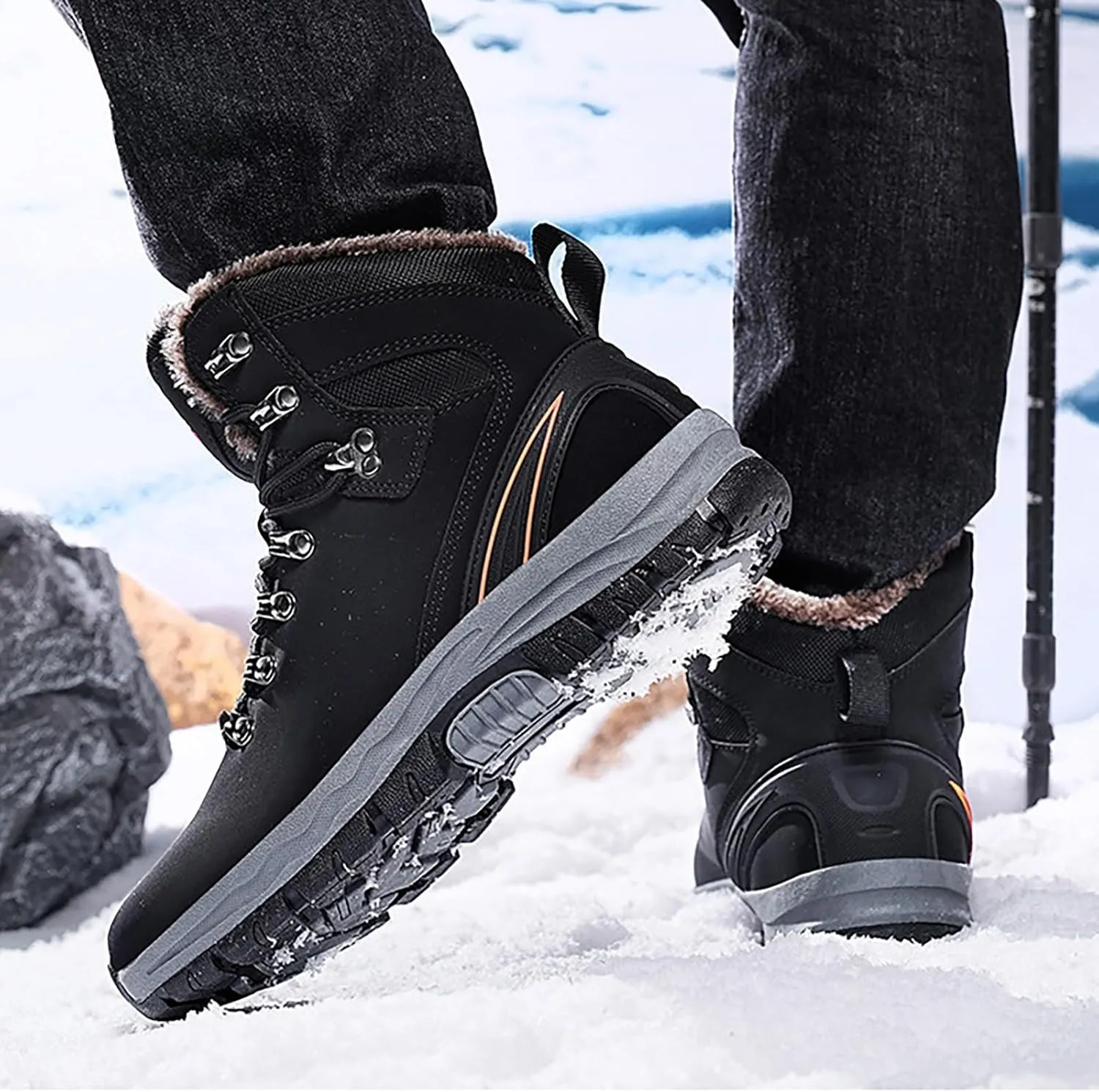 Furry Snow Boots for Women Zapatos Para Invierno Mujer Botas De Invierno Womens Duck Boots Winter Boots for Women Fashion Size 12