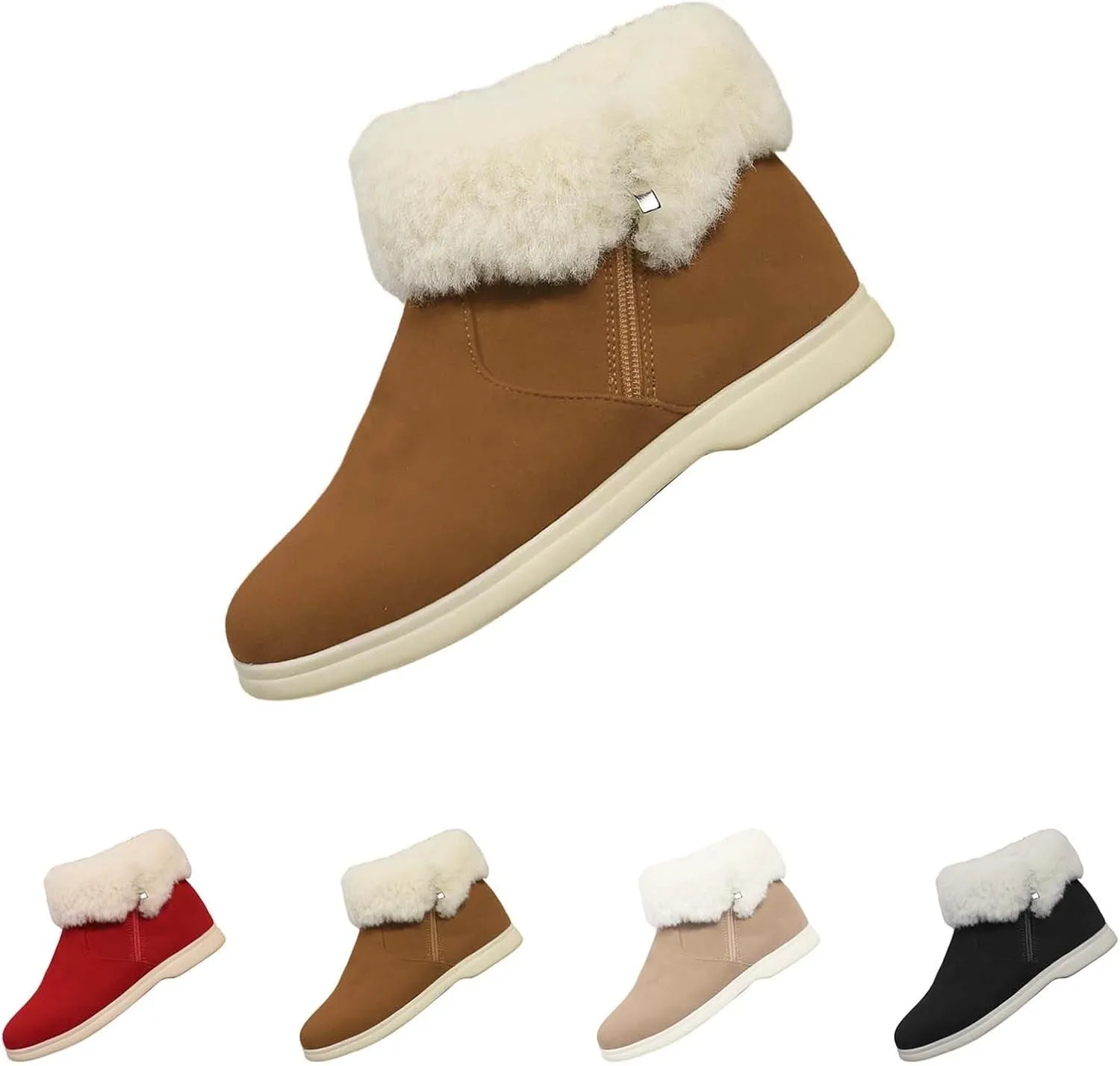 Furry Snow Boots for Women Zapatos Para Invierno Mujer Botas De Invierno Womens Duck Boots Winter Boots for Women Fashion Size 12