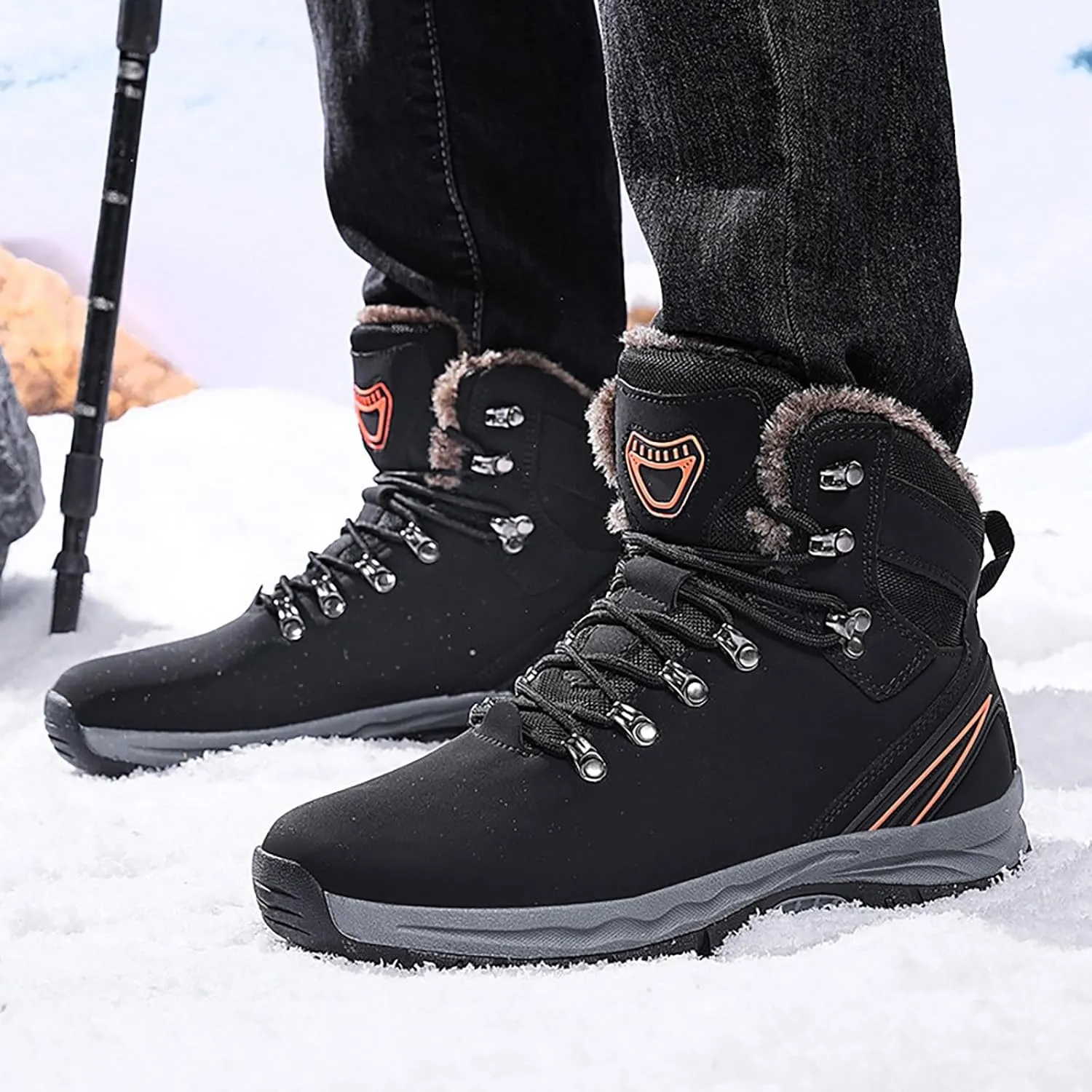 Furry Snow Boots for Women Zapatos Para Invierno Mujer Botas De Invierno Womens Duck Boots Winter Boots for Women Fashion Size 12