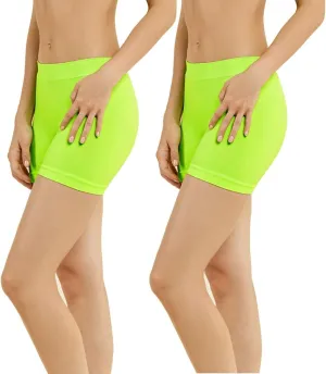 Gilbins 2 Pack Women's Seamless Stretch Yoga Exercise Shorts