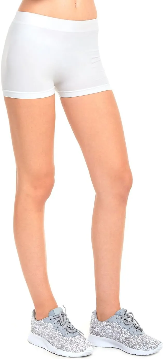 Gilbins 2 Pack Women's Seamless Stretch Yoga Exercise Shorts