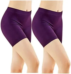 Gilbins 2 Pack Women's Seamless Stretch Yoga Exercise Shorts