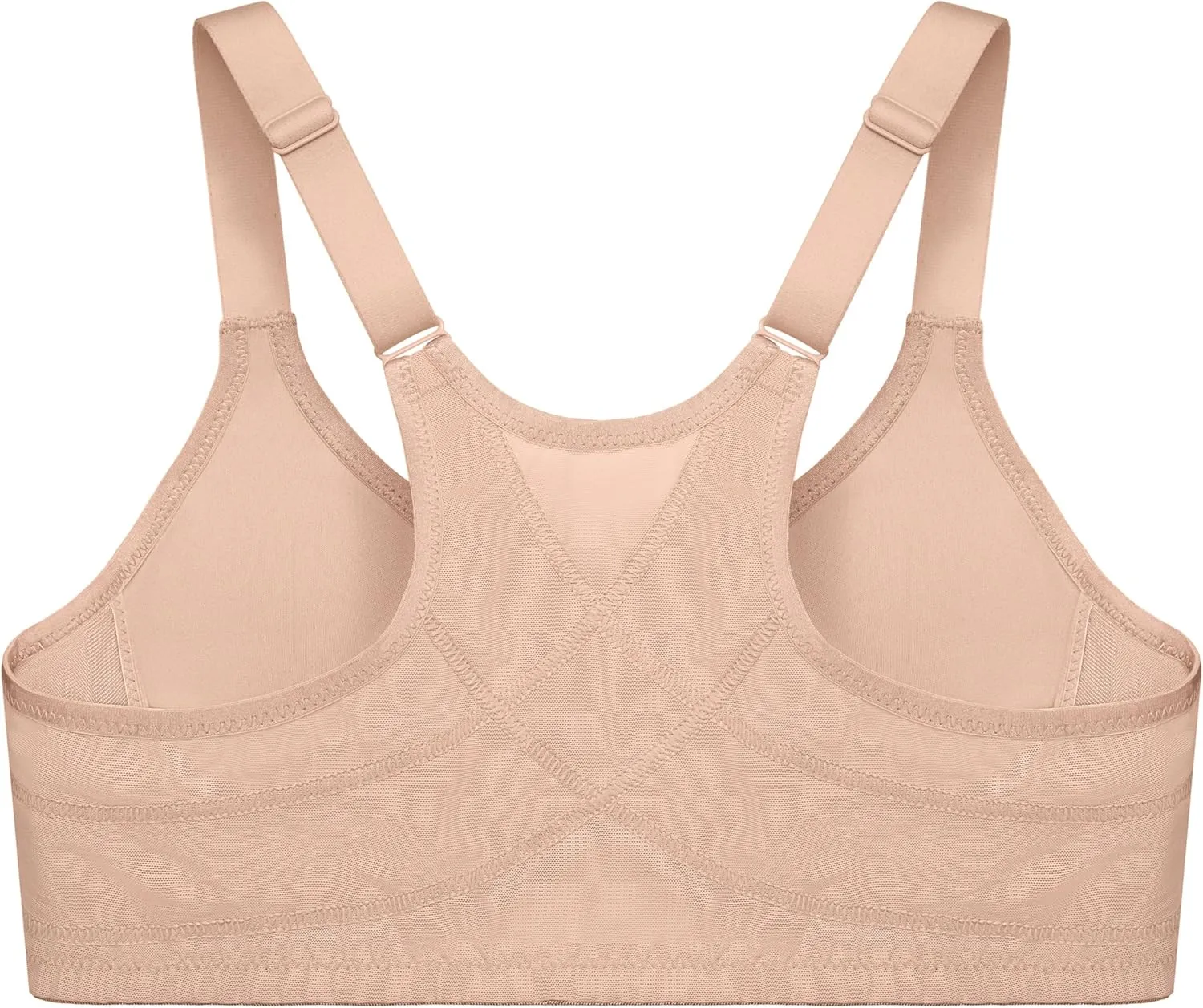 Glamorise Women's Plus Size Wonderwire Posture Back Bra Underwire #9265
