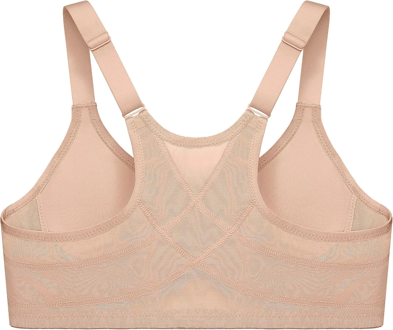 Glamorise Women's Plus Size Wonderwire Posture Back Bra Underwire #9265