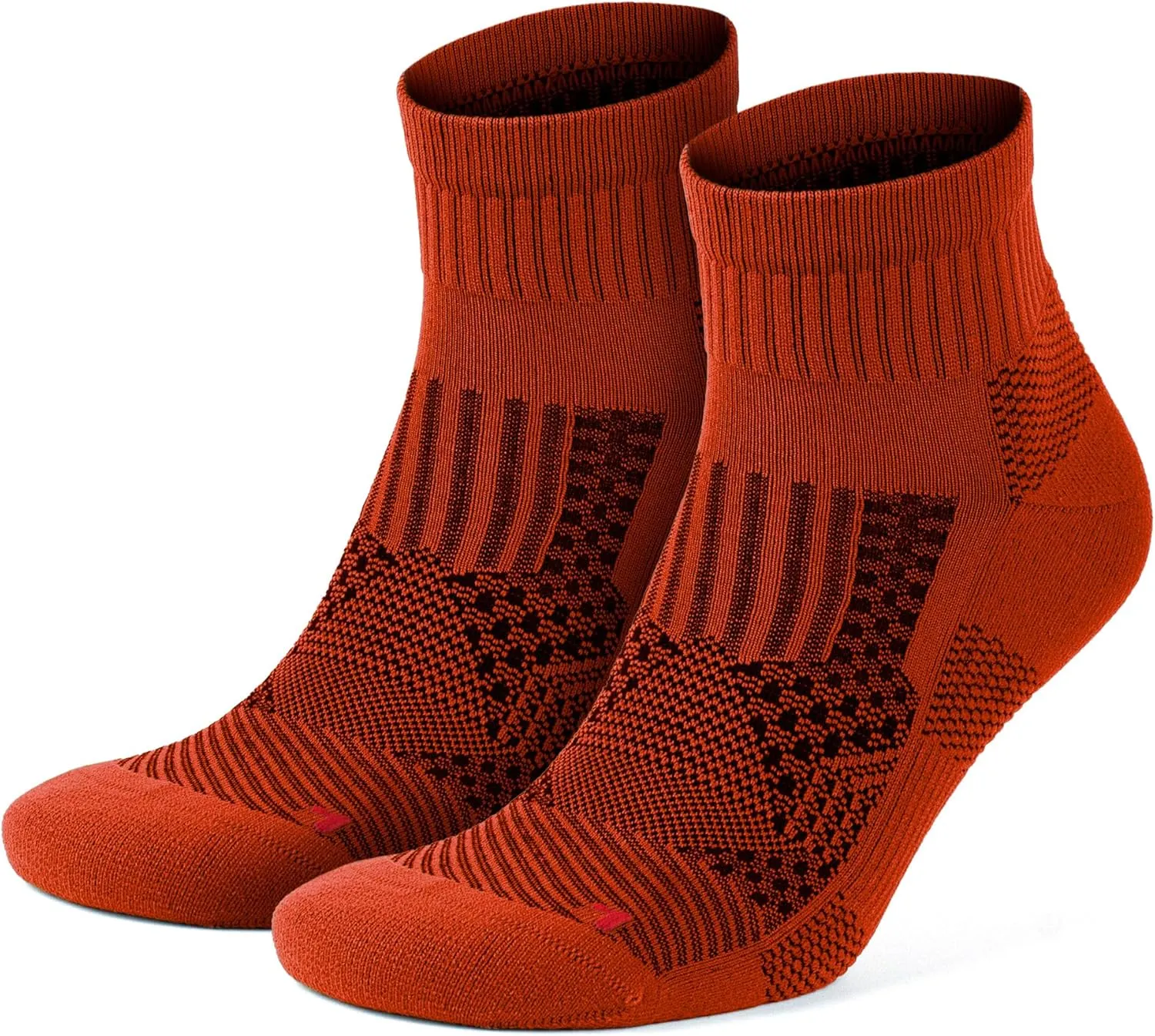 GoWith 2 Pairs Unisex Running Socks, Anti-Blister Cushioned Athletic Performance Padded Seamless Ankle Socks