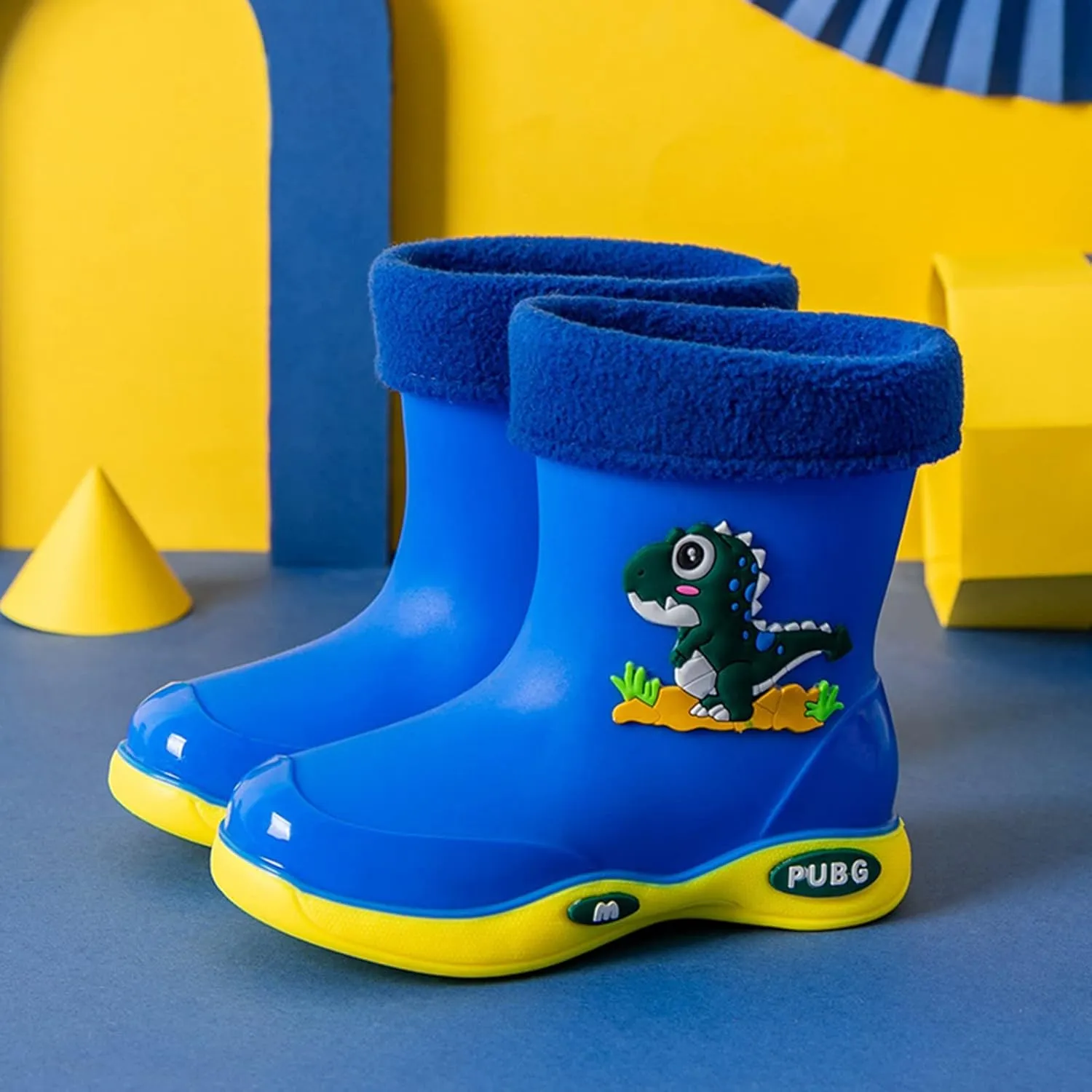Infant Boys Girls Cute rocodile Rain Shoes Non Slip Water Shoes Winter Warm Fleece ining Classic Rain Boots