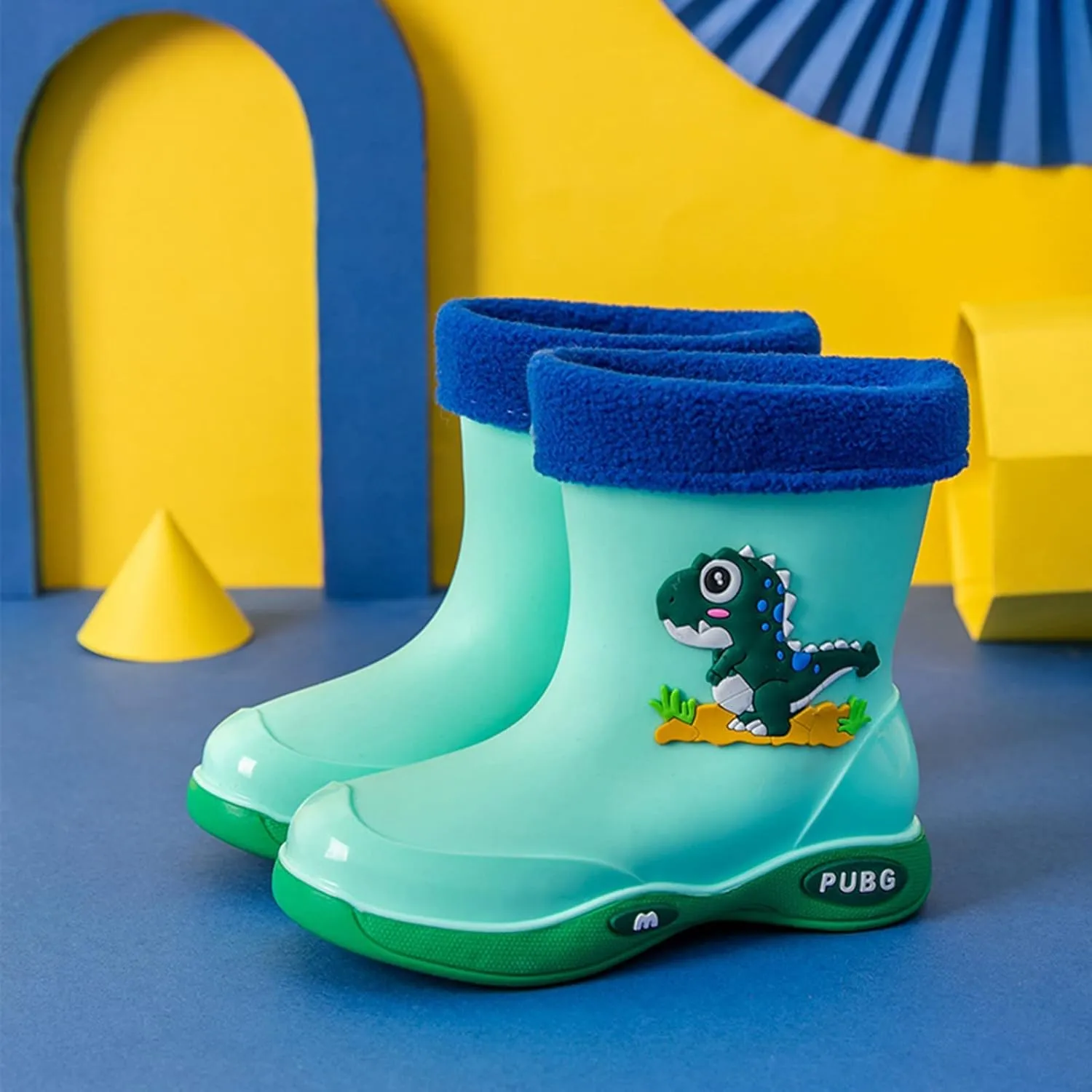 Infant Boys Girls Cute rocodile Rain Shoes Non Slip Water Shoes Winter Warm Fleece ining Classic Rain Boots