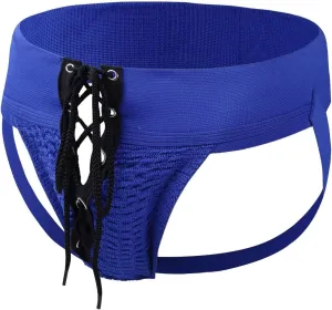 Jock Straps For Men Men's Sexy Butt Exposed Underwear Low Rise Stretch Strap G-Strings Sexy Lingerie Enhancing Pouch Stretch Mesh G-String Briefs Blue L