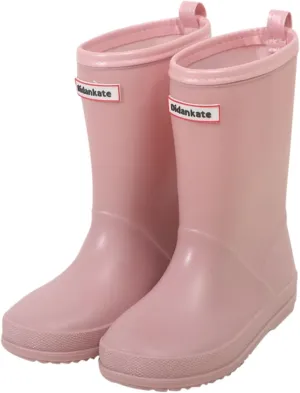Kids Rain Boots Boys Girls Solid Color Simple Waterproof Anti-Slip Unisex Lightweight Mid-calf Boots Rainboot Shoes