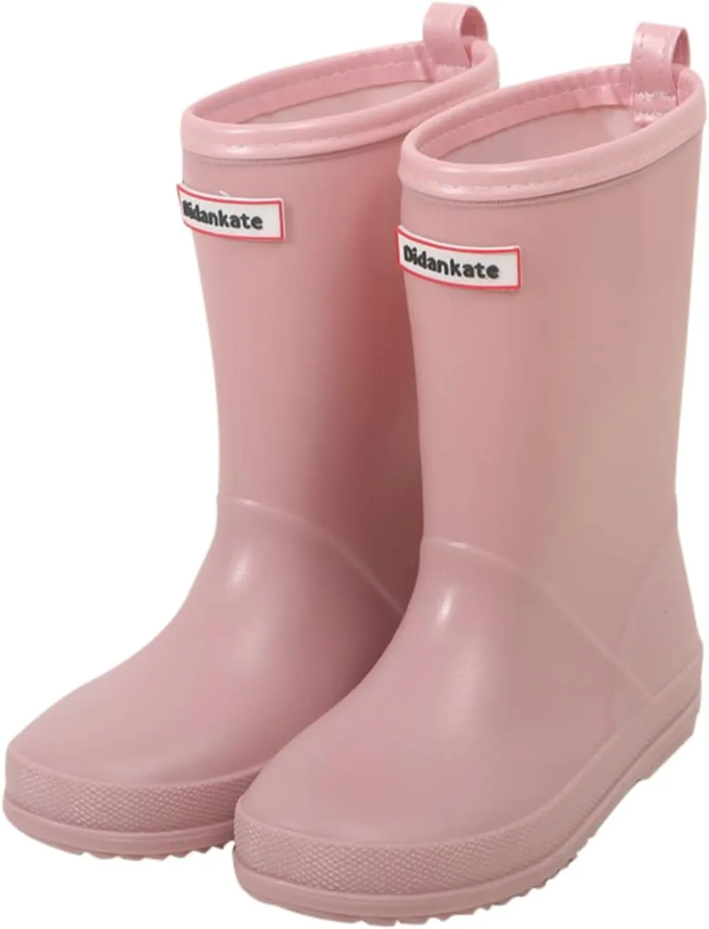 Kids Rain Boots Boys Girls Solid Color Simple Waterproof Anti-Slip Unisex Lightweight Mid-calf Boots Rainboot Shoes