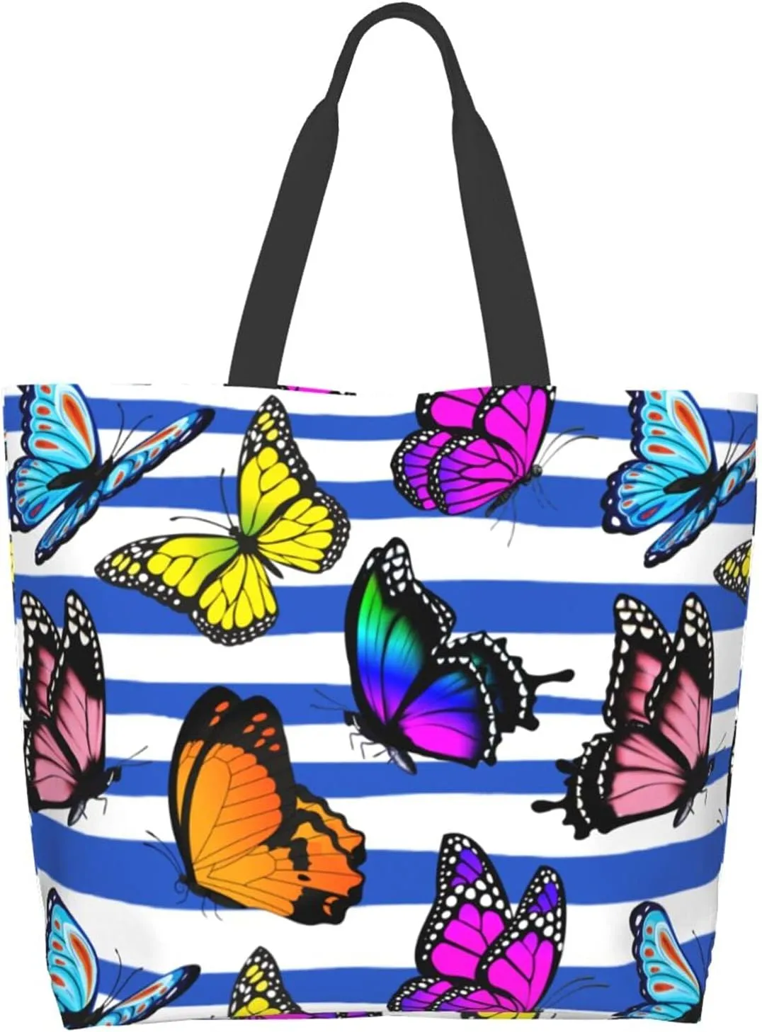 Large Capacity Reusable Canvas Shoulder Bag   Both Sides Bucket Hat Casual Tote Handbag