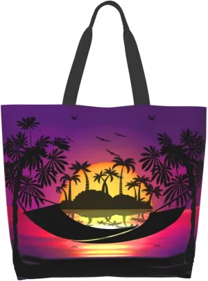 Large Capacity Reusable Canvas Shoulder Bag   Both Sides Bucket Hat Casual Tote Handbag