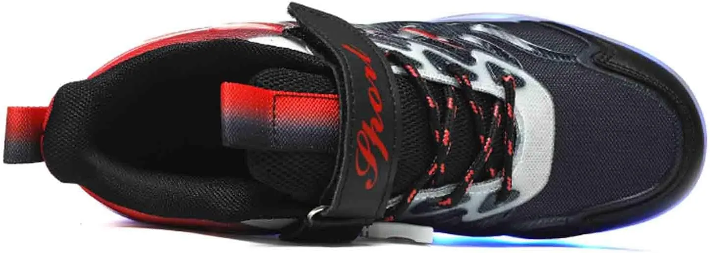 LED Light Up Kids Roller Skate Shoes with 4 Wheel, Sneakers for Boys Girls Birthday Thanksgiving Christmas Day