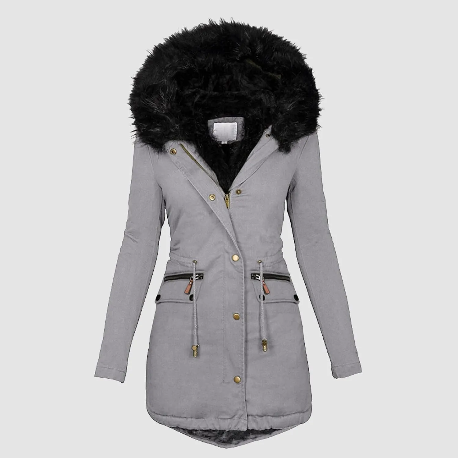 Long Length Quilted Puffer Parka Overcoat Women Slim Thicker Women'S Coat Womens Long-Sleeve Puffer Jacket Womens