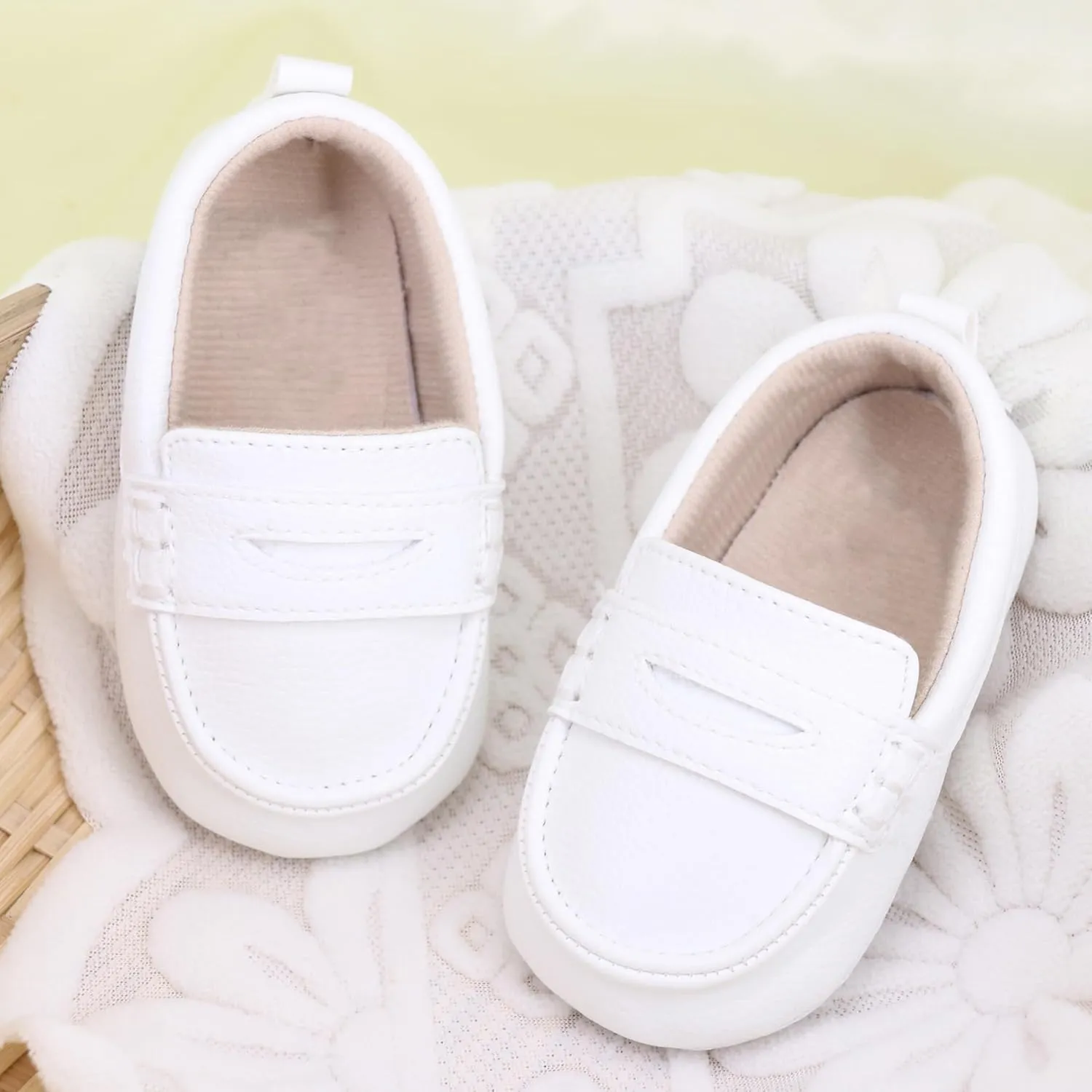 LONSOEN Baby Toddler Boys Girls Loafers Newborn Leather Moccasins Infant First Walking Dress Shoes