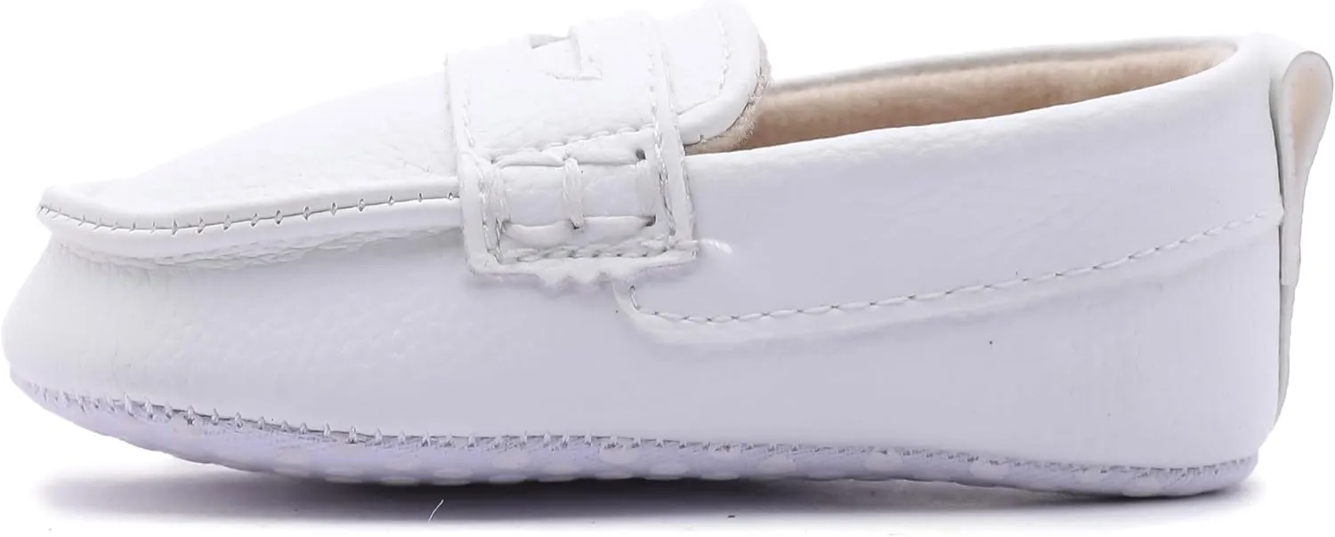 LONSOEN Baby Toddler Boys Girls Loafers Newborn Leather Moccasins Infant First Walking Dress Shoes