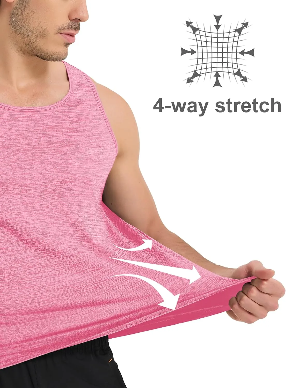 MAGCOMSEN Men's Tank Tops Quick Dry Workout Sleeveless Gym Muscle Shirts Athletic Bodybuilding Tee Shirt