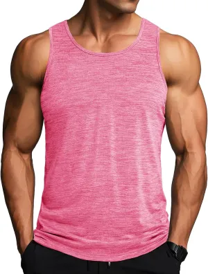 MAGCOMSEN Men's Tank Tops Quick Dry Workout Sleeveless Gym Muscle Shirts Athletic Bodybuilding Tee Shirt