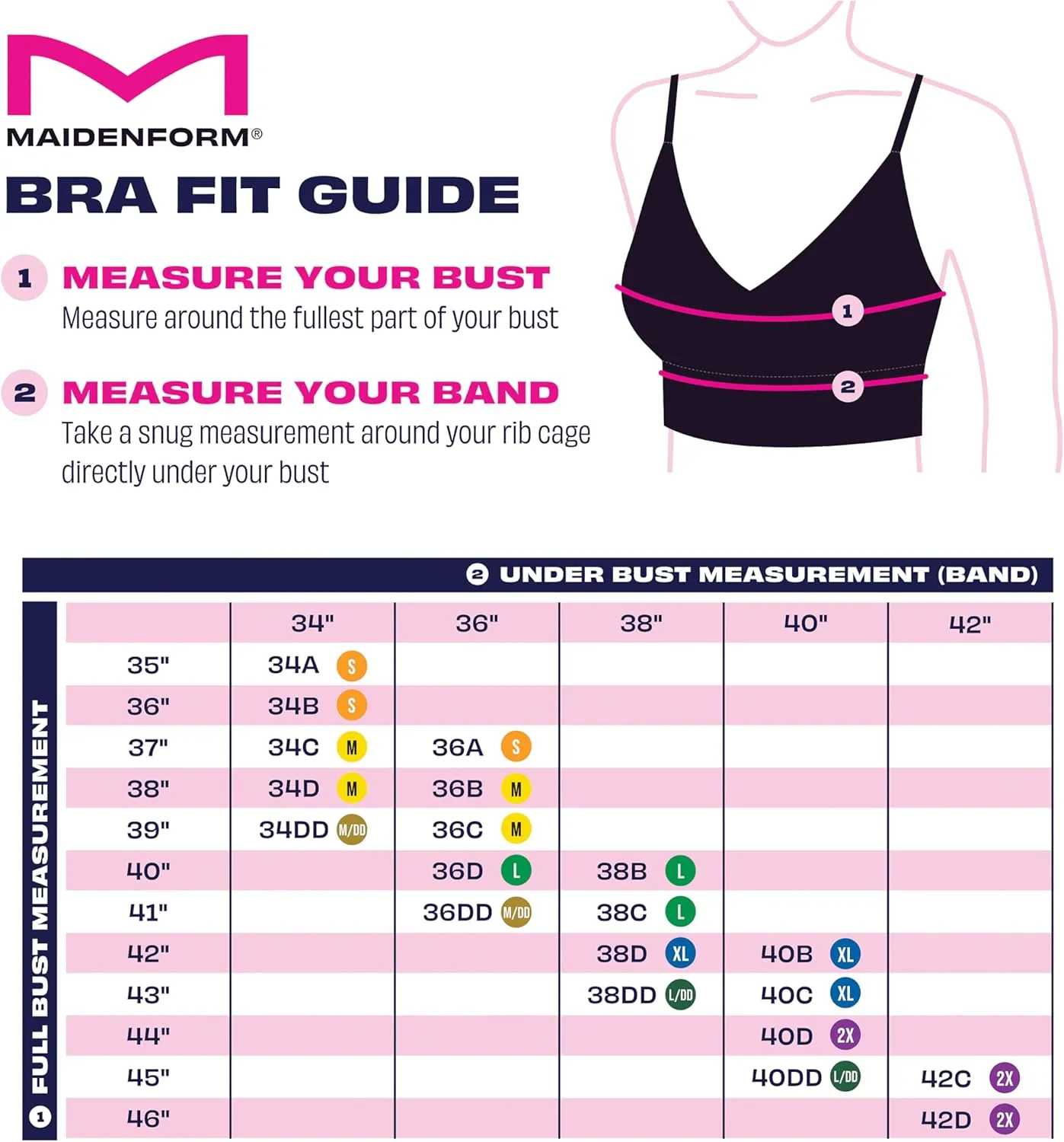 Maidenform Women's M Rib Seamless Brami
