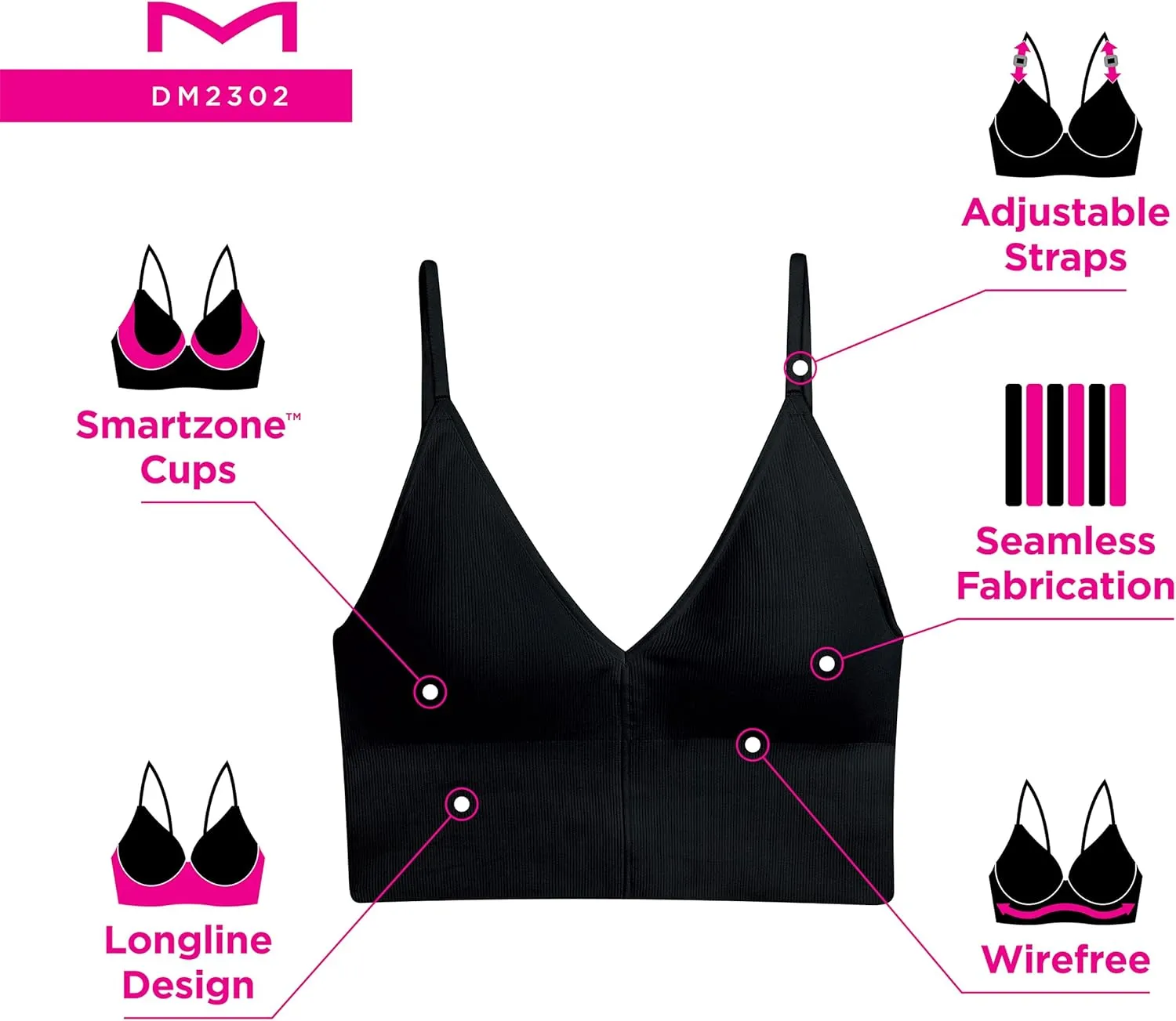 Maidenform Women's M Rib Seamless Brami
