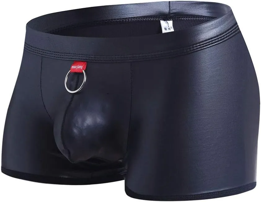 Men's Ball Pouch Underwear Boxer Briefs Faux Fur Jockstrap Bulge Enhancer Sports Male Boyshort Hammock Pouch for Men