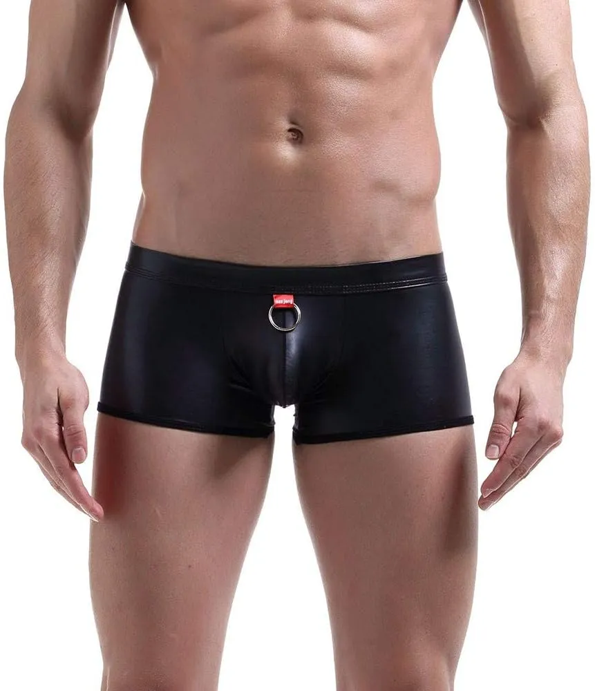 Men's Ball Pouch Underwear Boxer Briefs Faux Fur Jockstrap Bulge Enhancer Sports Male Boyshort Hammock Pouch for Men