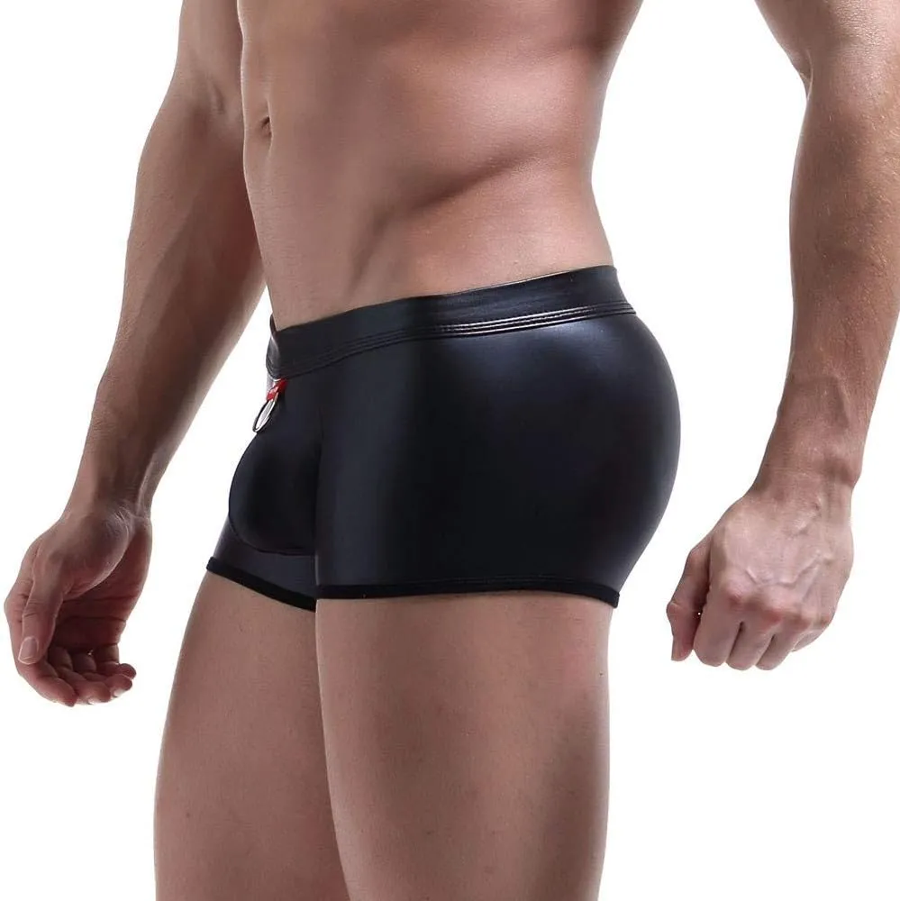 Men's Ball Pouch Underwear Boxer Briefs Faux Fur Jockstrap Bulge Enhancer Sports Male Boyshort Hammock Pouch for Men