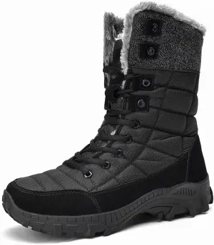 Mens Boots Men's Winter Snow Boots Super Warm Men's Hiking Boots Waterproof Leather High Top Plus Size Men's Boots Outdoor Sneakers