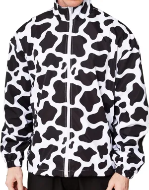 Mens Cow Casual Jackets Lightweight Fashion Sportswear Retro Windbreaker