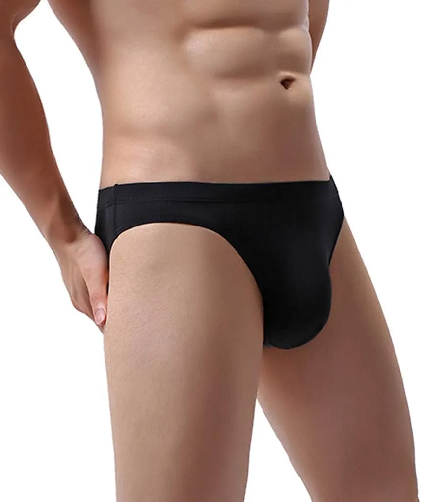 Men's Lace Up Seamless Soft Thongs Men's Sport Briefs with Pouch Valentines Day Gifts for Modal Bikini Briefs Men