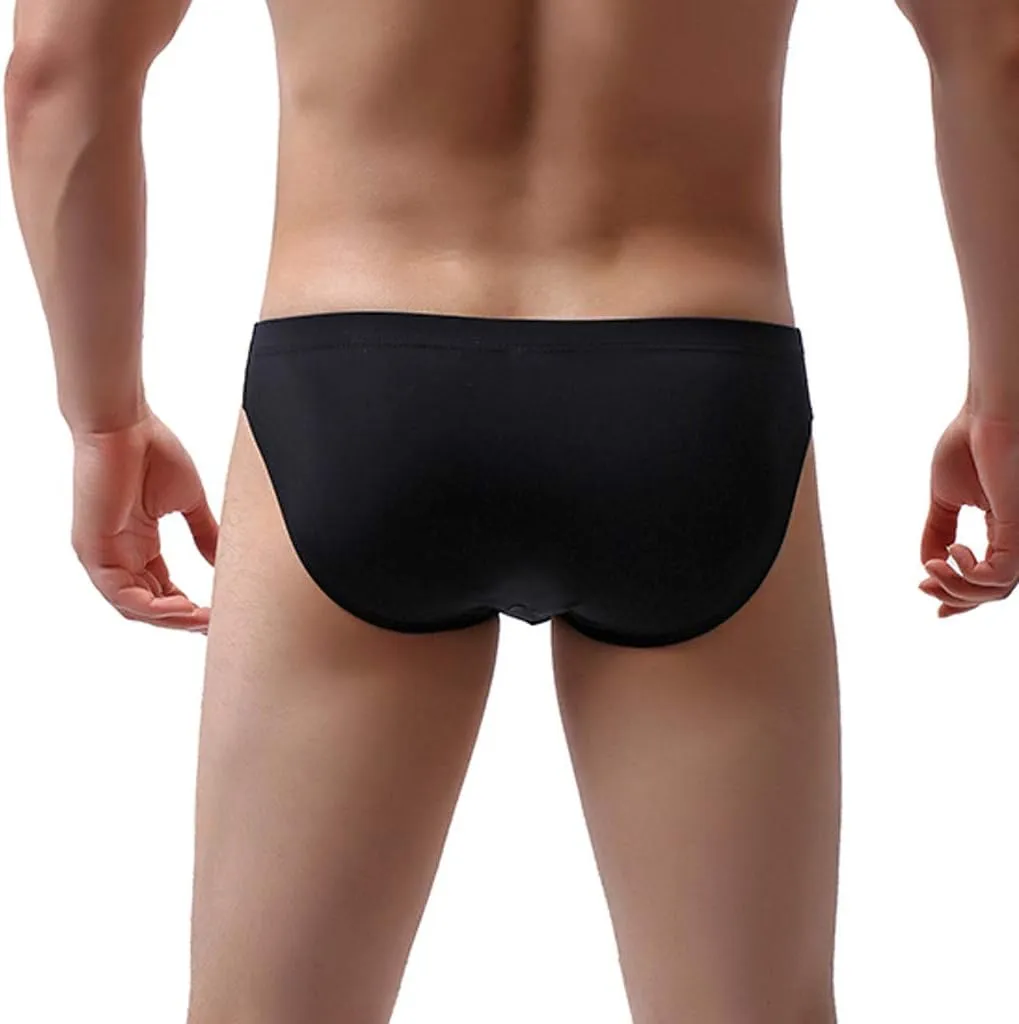 Men's Lace Up Seamless Soft Thongs Men's Sport Briefs with Pouch Valentines Day Gifts for Modal Bikini Briefs Men